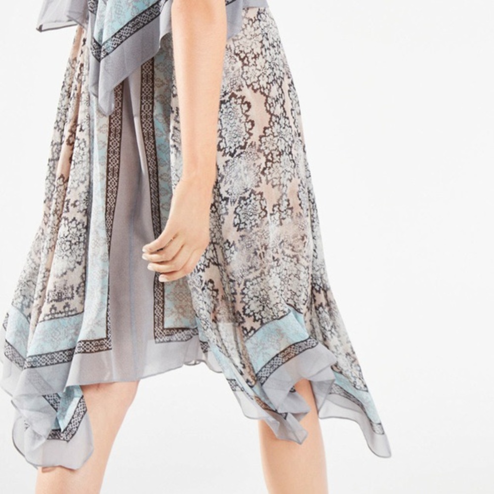BCBGMaxAzria Novah Handkerchief Silk Chiffon Dress - Picture 5 of 11